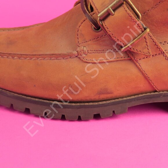 Polo Ralph Lauren Boots Mens 11D Brown Ranger Suede Buckle Strap - Picture 16 of 16